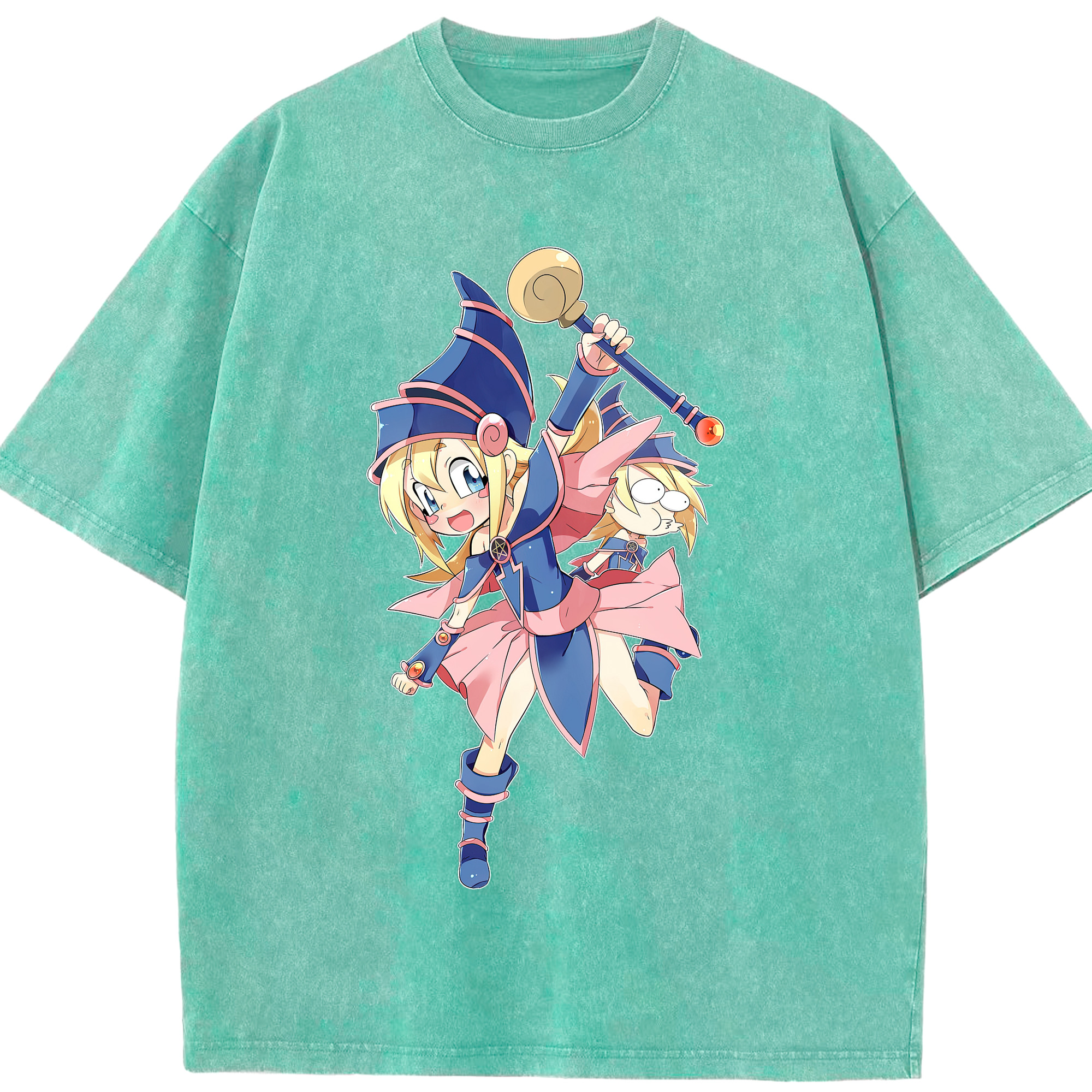 （画像用） 遊☆戯☆王 Yu-Gi-Oh! 綿100% ヴィンテージ風 半袖Tシャツ（フロントプリント）